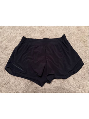 Lululemon Black Hotty Hot High Rise 4” Running Shorts Size 12 EUC